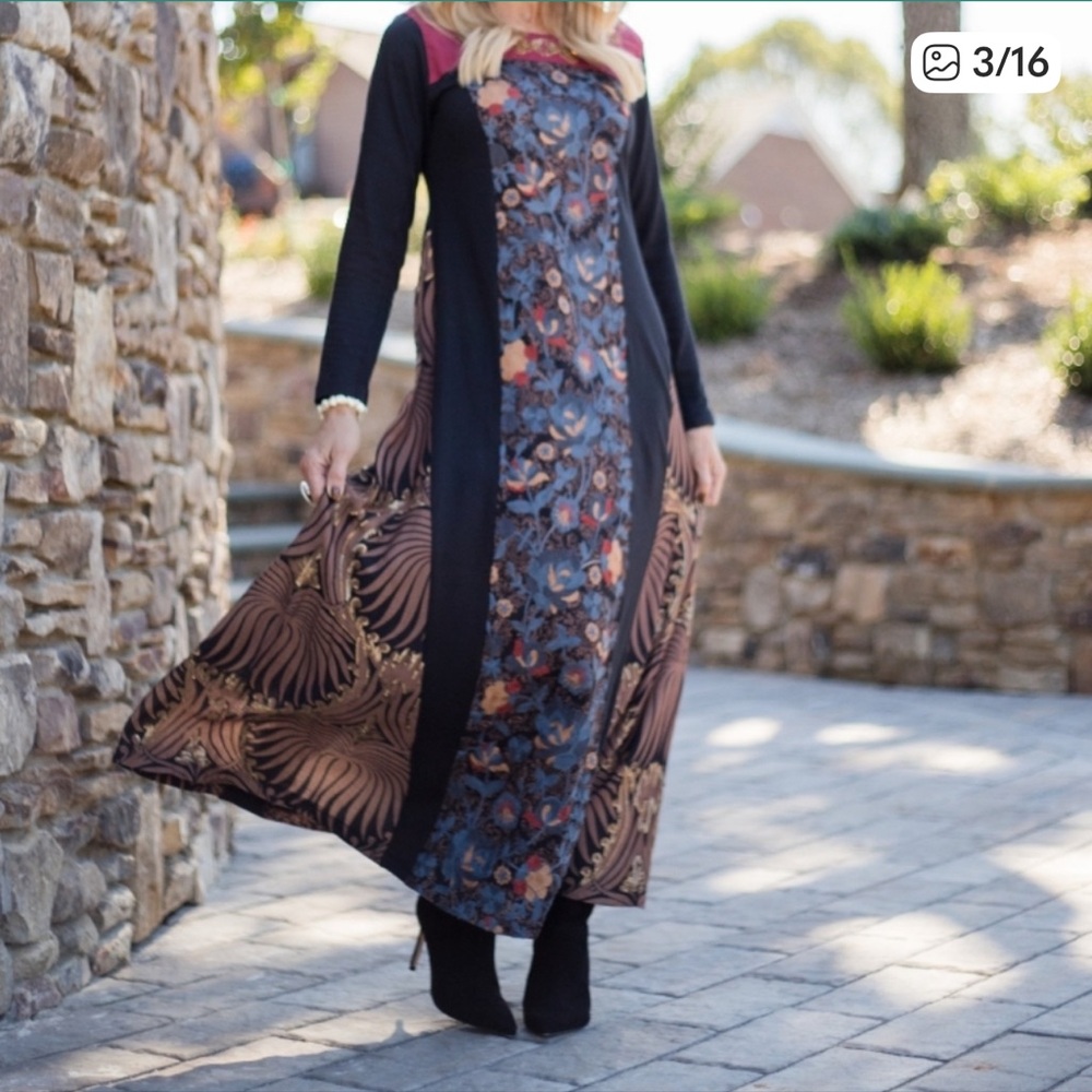 Soft Surroundings Icon Sultana Sequin Embellished Maxi Dress Size Large - Picture 5 of 12